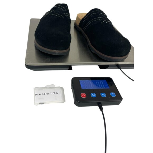 Clarks Collection Women's Black Suede Brynn Glide Round Toe Slip On Clog Size 6M - Picture 6 of 6